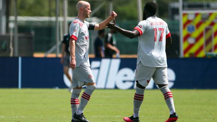 Toronto FC's Michael Bradley and Jozy Altidore